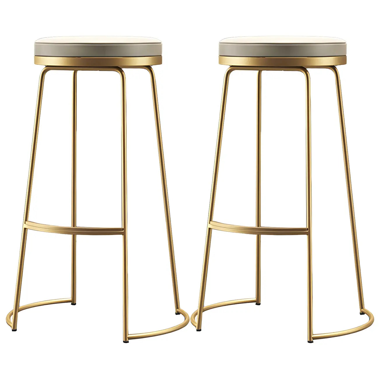 Tabourets de bar industriels en métal avec assise en cuir, hauteur comptoir