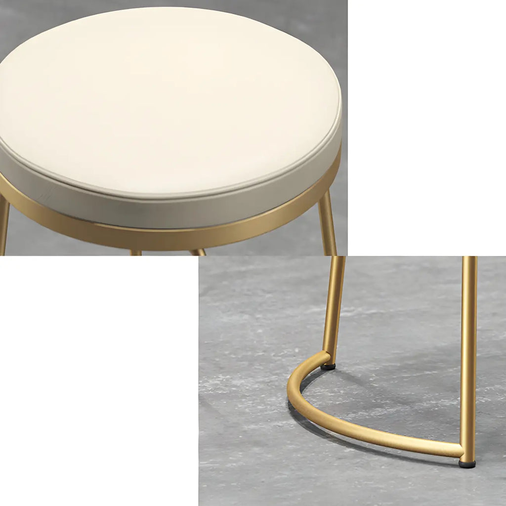 Tabourets de bar industriels en métal avec assise en cuir, hauteur comptoir