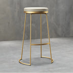 Tabourets de bar industriels en métal avec assise en cuir, hauteur comptoir