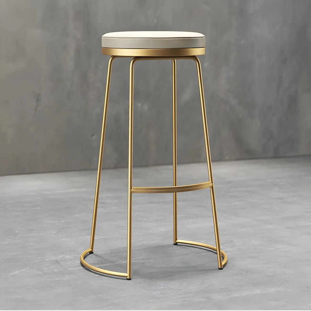 Tabourets de bar industriels en métal avec assise en cuir, hauteur comptoir
