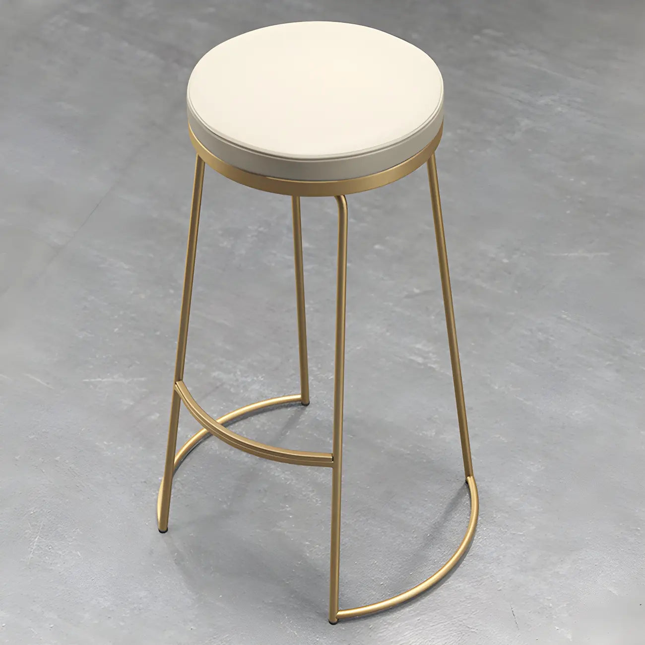Tabourets de bar industriels en métal avec assise en cuir, hauteur comptoir