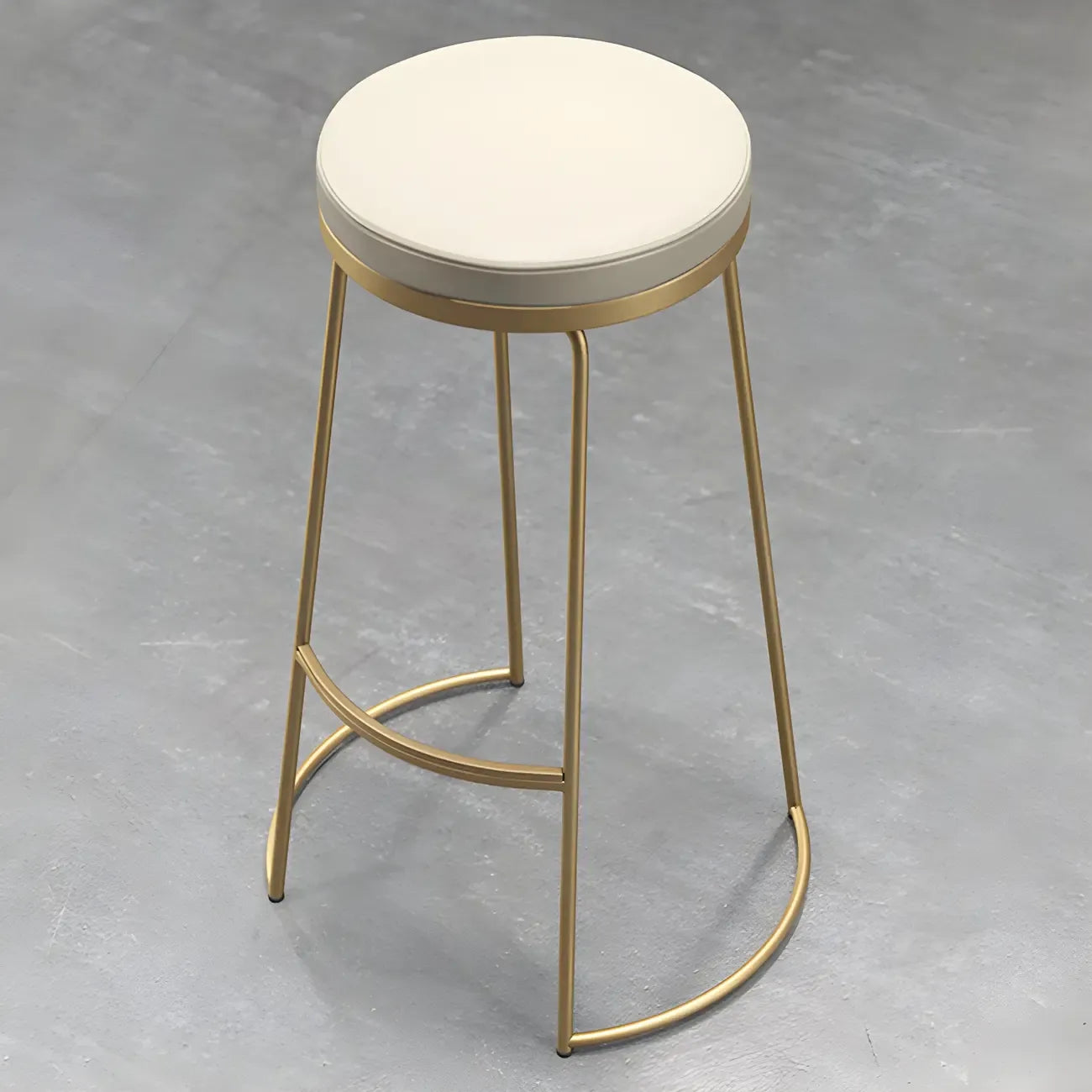 Tabourets de bar industriels en métal avec assise en cuir, hauteur comptoir