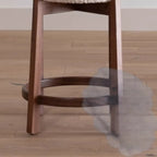 Tabourets de bar élégants en bois rembourrés avec assise ronde pour bar à domicile