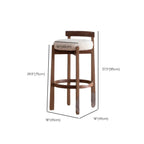 Tabourets de bar élégants en bois rembourrés avec assise ronde pour bar à domicile