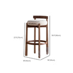 Tabourets de bar élégants en bois rembourrés avec assise ronde pour bar à domicile