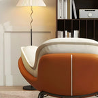 Fauteuil à bascule moderne en flanelle avec repose-pieds