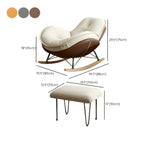Fauteuil à bascule moderne en flanelle avec repose-pieds