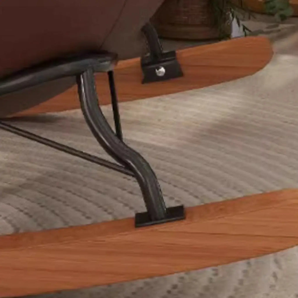 Fauteuil à bascule ergonomique arrondi et rembourré pour salon