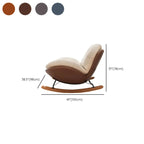 Fauteuil à bascule ergonomique arrondi et rembourré pour salon
