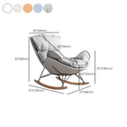 Fauteuil à bascule à oreilles en similicuir avec coussins amovibles