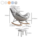 Fauteuil à bascule à oreilles en similicuir avec coussins amovibles