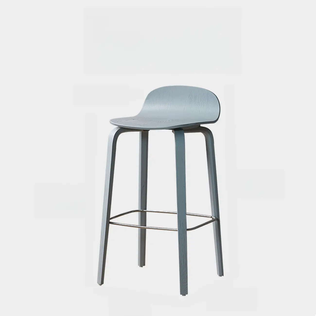Tabourets de bar minimalistes en bois avec repose-pieds pour la cuisine