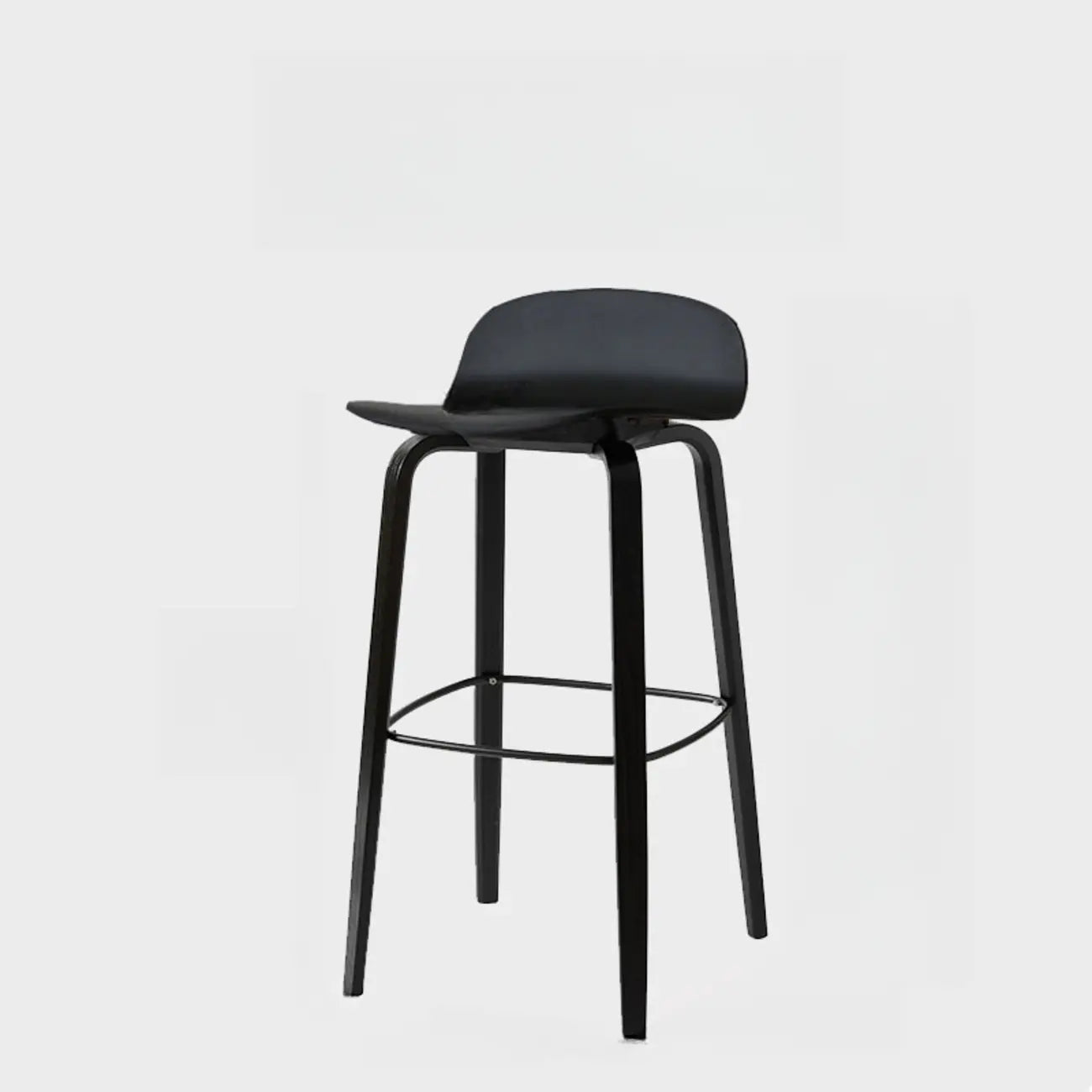 Tabourets de bar minimalistes en bois avec repose-pieds pour la cuisine