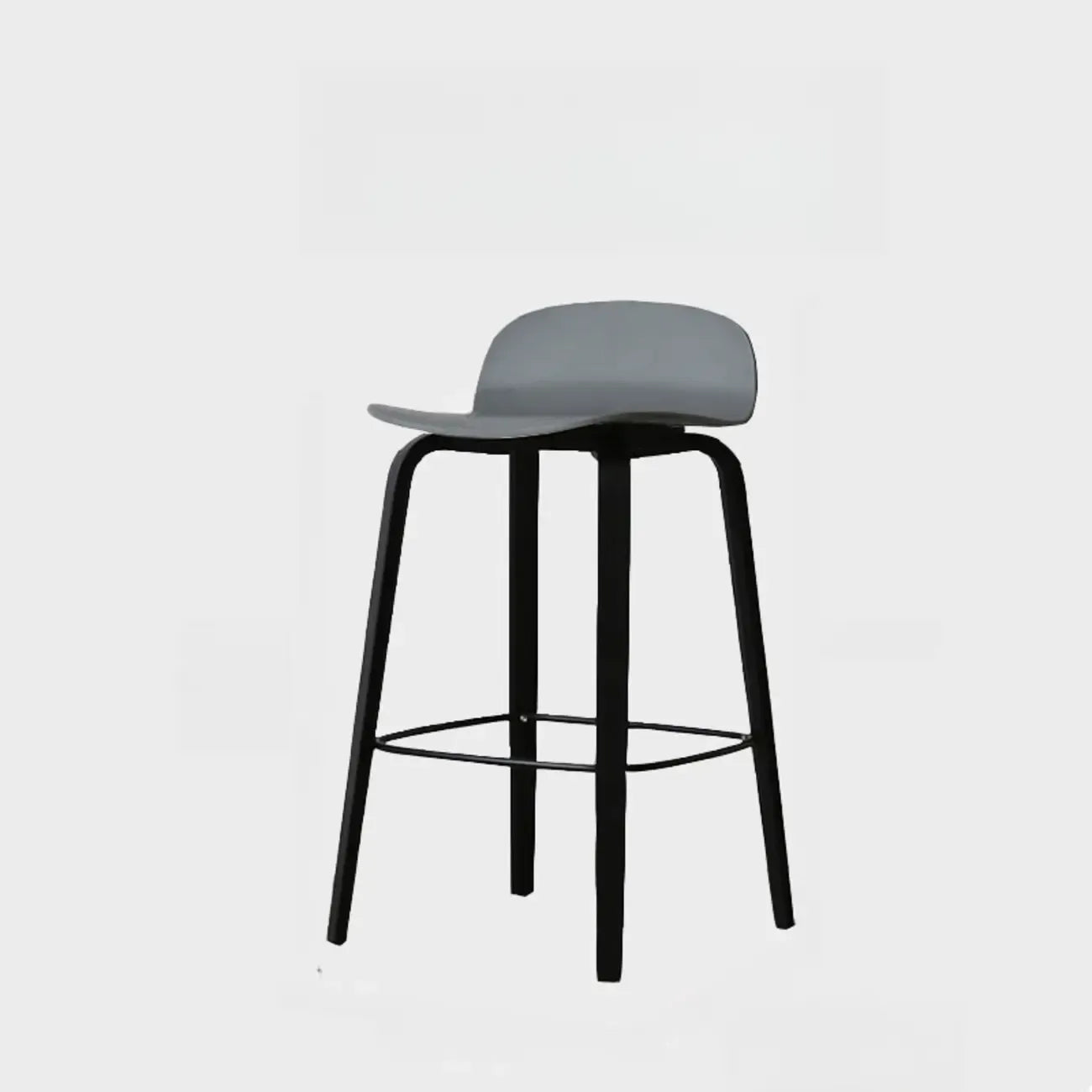 Tabourets de bar minimalistes en bois avec repose-pieds pour la cuisine
