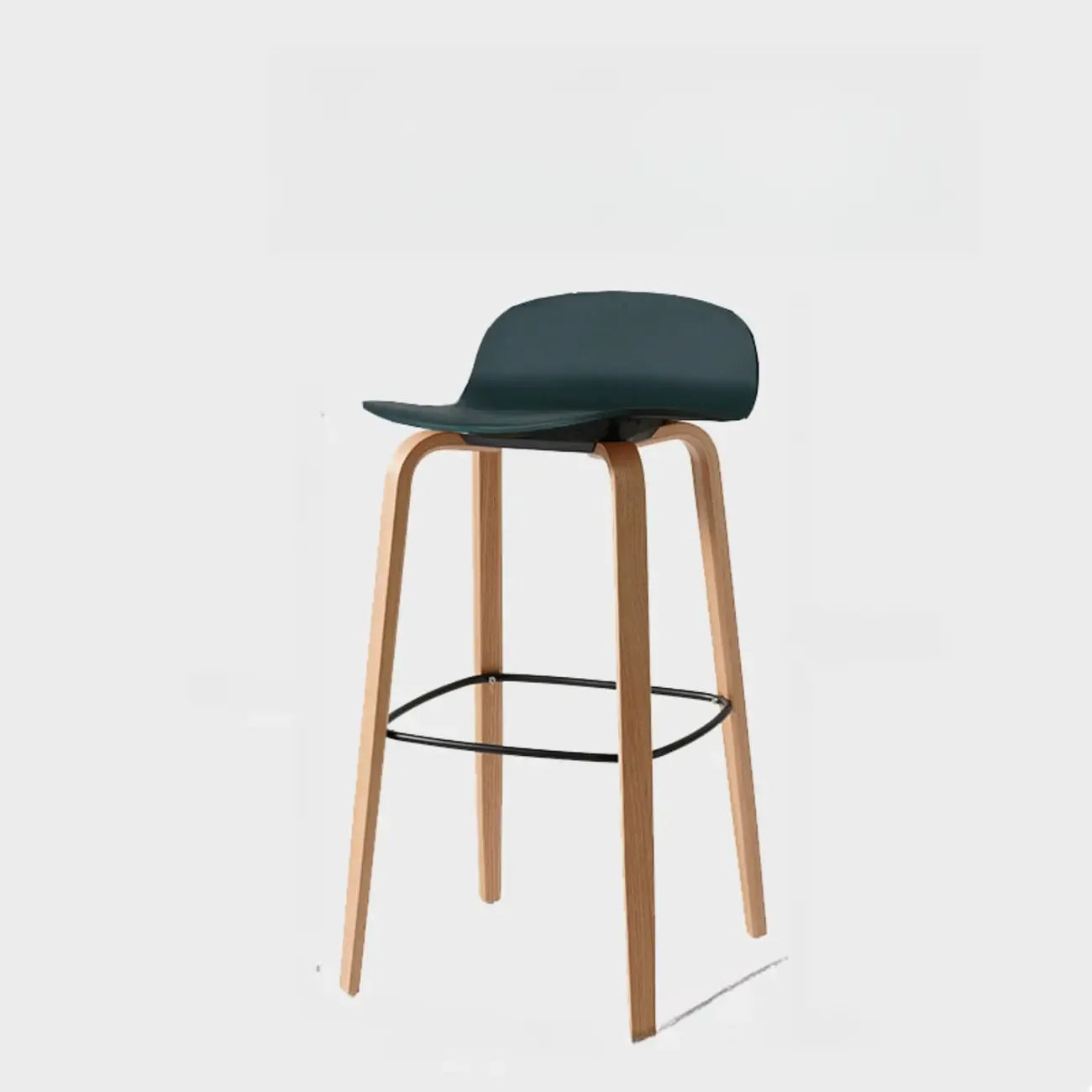 Tabourets de bar minimalistes en bois avec repose-pieds pour la cuisine