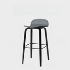 Tabourets de bar minimalistes en bois avec repose-pieds pour la cuisine