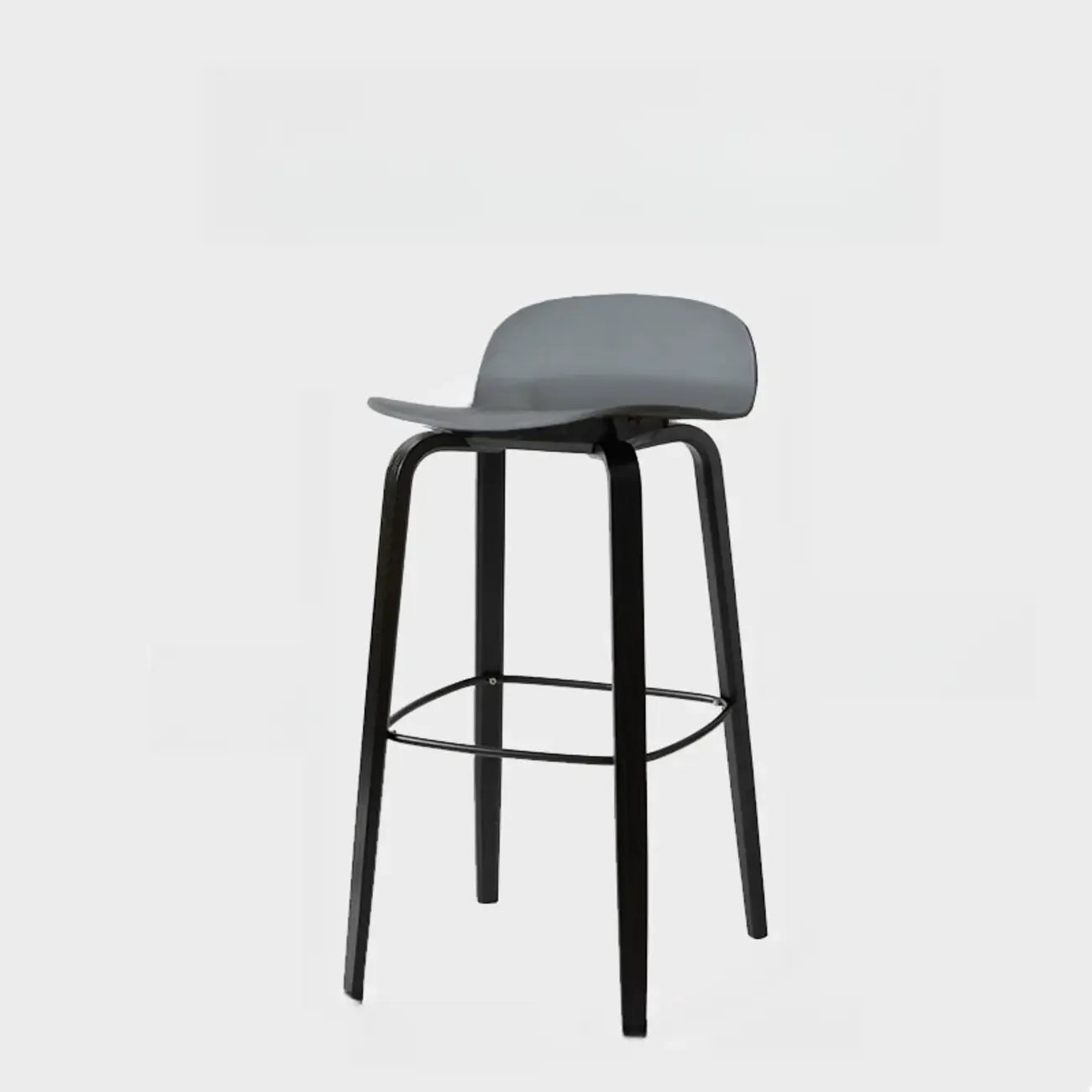Tabourets de bar minimalistes en bois avec repose-pieds pour la cuisine