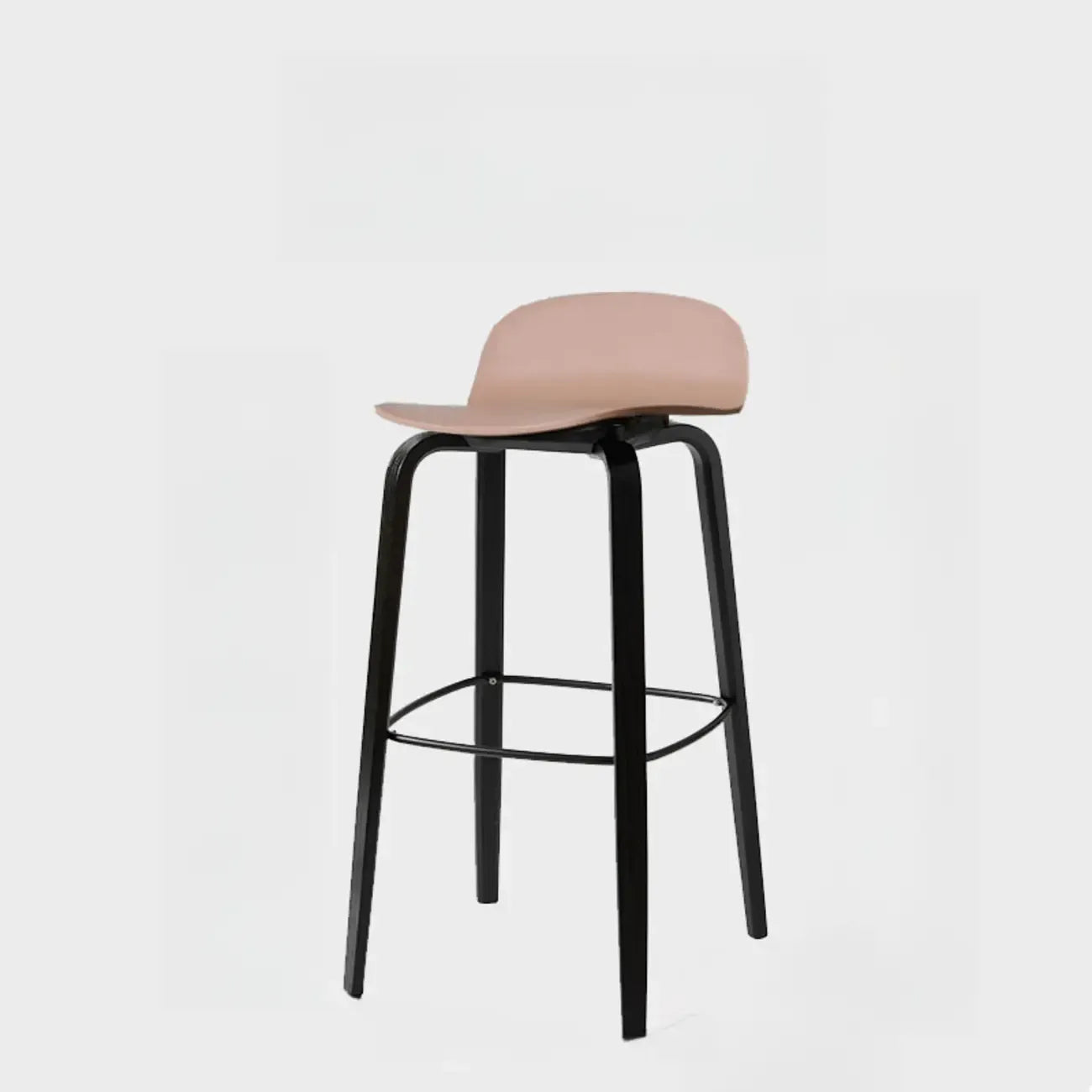 Tabourets de bar minimalistes en bois avec repose-pieds pour la cuisine