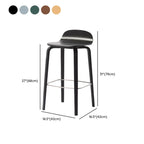 Tabourets de bar minimalistes en bois avec repose-pieds pour la cuisine