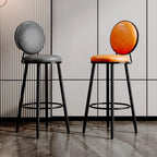 Tabourets de bar ronds modernes en similicuir et structure métallique pour bar à domicile