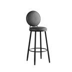 Tabourets de bar ronds modernes en similicuir et structure métallique pour bar à domicile