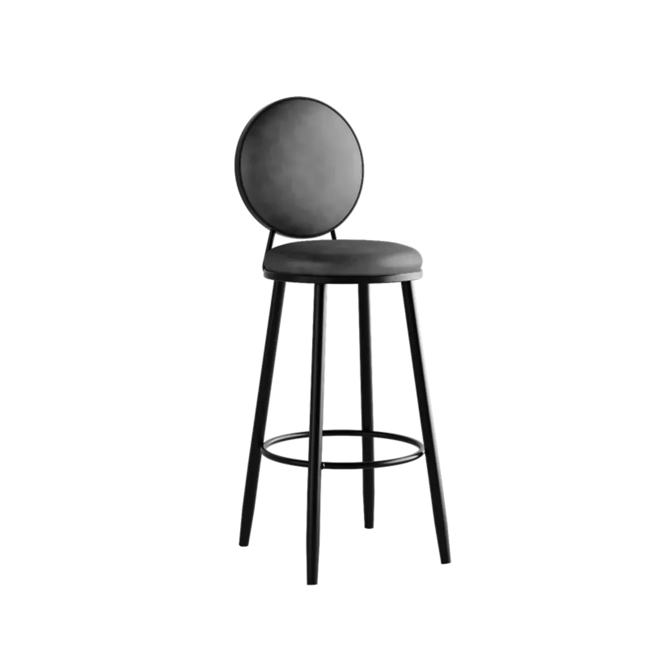 Tabourets de bar ronds modernes en similicuir et structure métallique pour bar à domicile