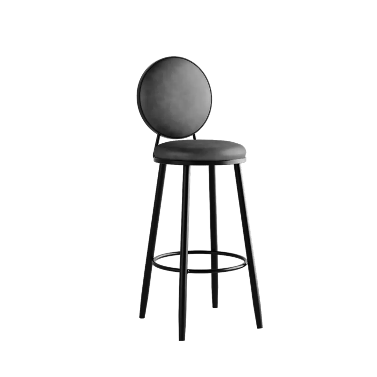Tabourets de bar ronds modernes en similicuir et structure métallique pour bar à domicile