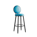 Tabourets de bar ronds modernes en similicuir et structure métallique pour bar à domicile