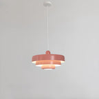 Suspension design en fer blanc à étages pour salon