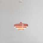 Suspension design en fer blanc à étages pour salon