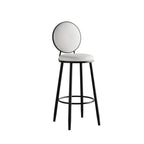 Tabourets de bar ronds modernes en similicuir et structure métallique pour bar à domicile