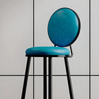 Tabourets de bar ronds modernes en similicuir et structure métallique pour bar à domicile