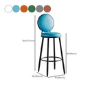 Tabourets de bar ronds modernes en similicuir et structure métallique pour bar à domicile