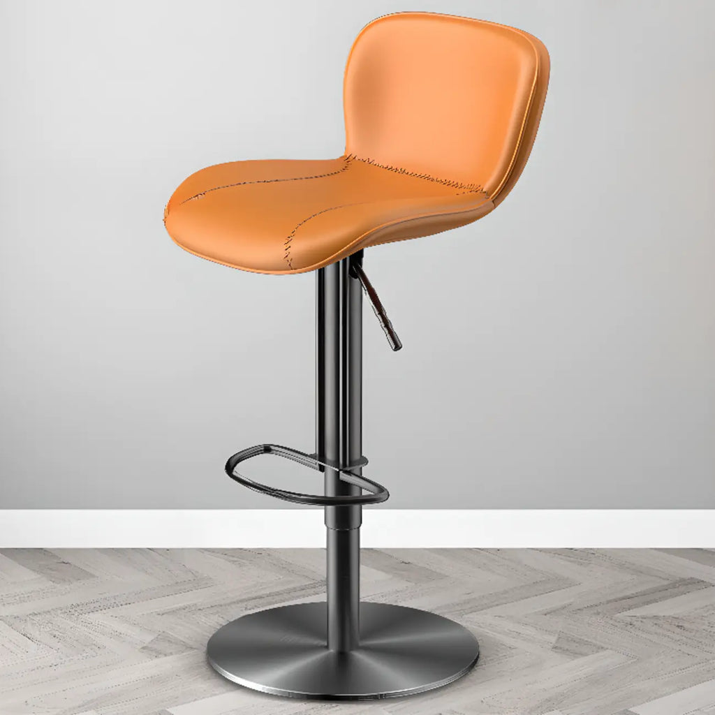 Tabourets de bar modernes réglables en cuir avec repose-pieds pour cuisine