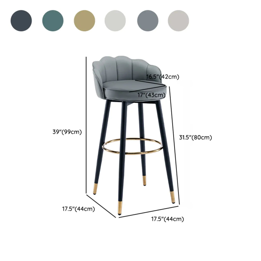 Sgabello da bar in pelle girevole a 360° altezza bancone
