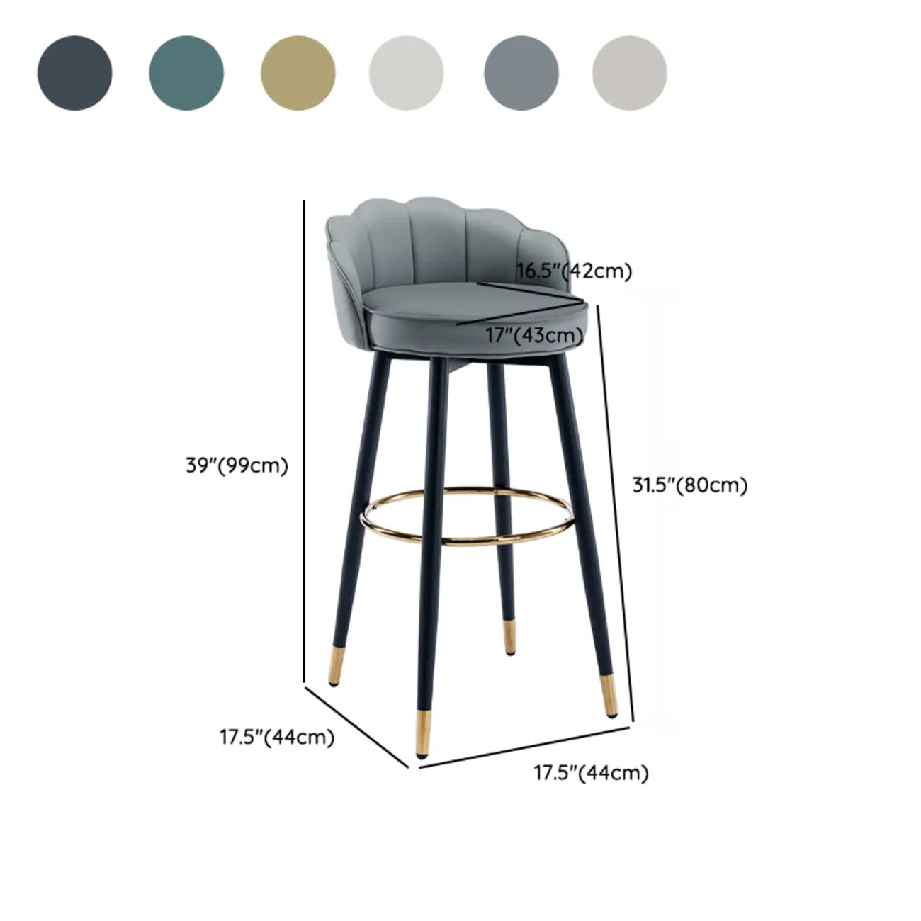 Sgabello da bar in pelle girevole a 360° altezza bancone
