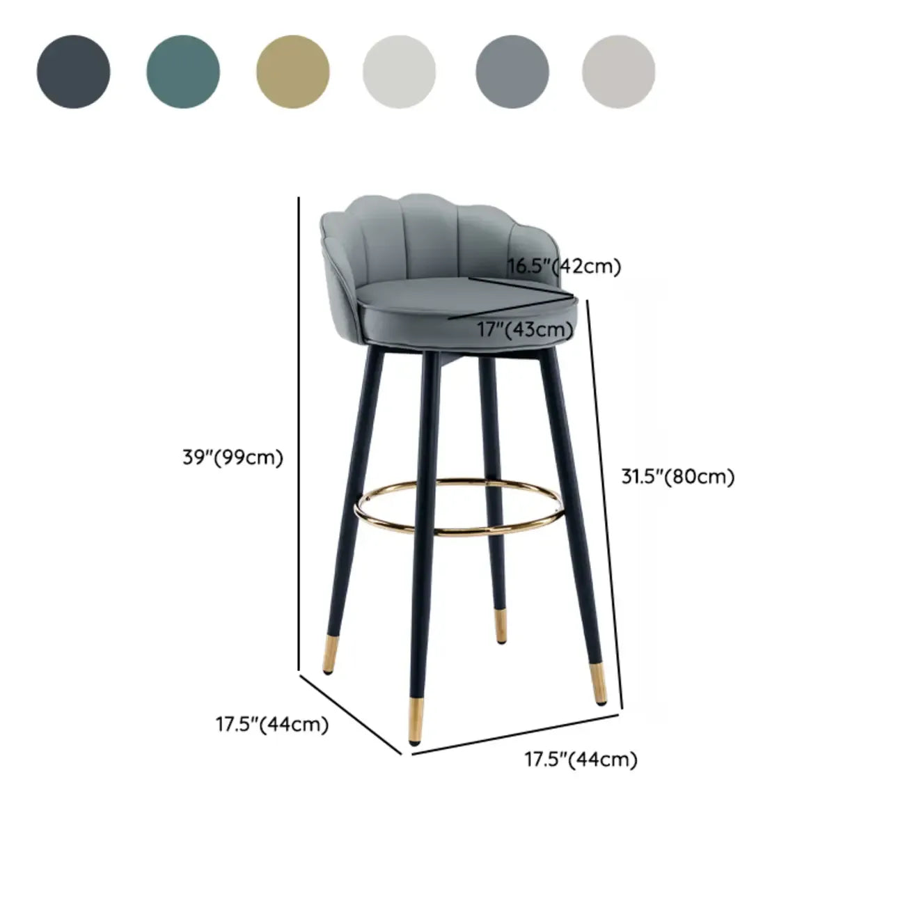 Sgabello da bar in pelle girevole a 360° altezza bancone