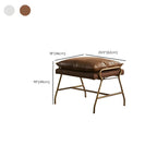 Fauteuil à bascule moderne marron rembourré avec repose-pieds pour intérieur