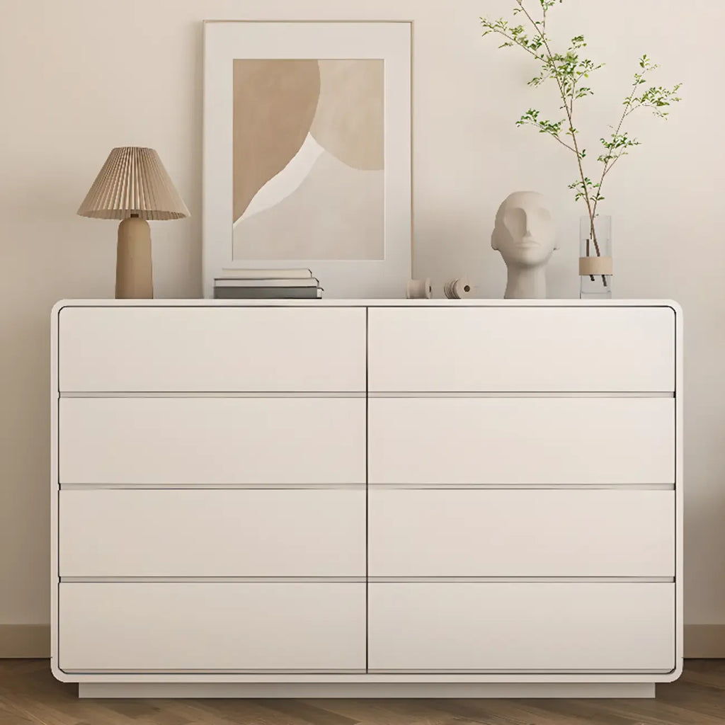 Commode double élégante en pin avec grand espace de rangement pour chambre à coucher