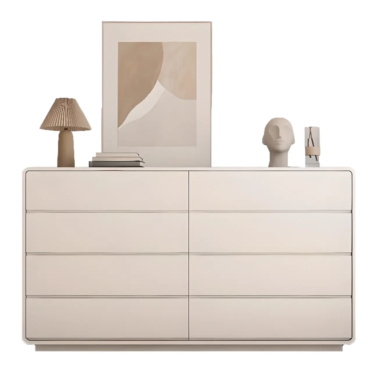 Commode double élégante en pin avec grand espace de rangement pour chambre à coucher