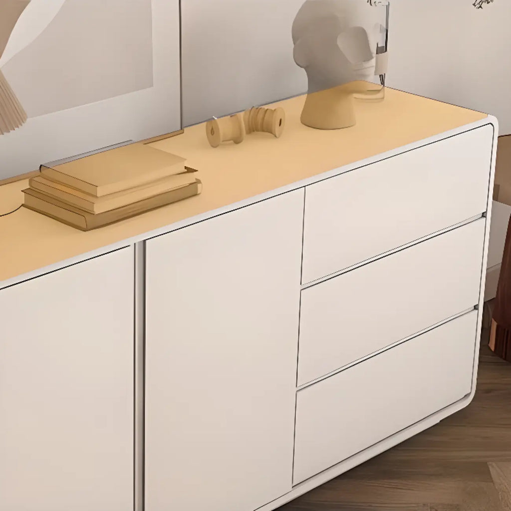 Commode double élégante en pin avec grand espace de rangement pour chambre à coucher