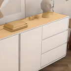 Commode double élégante en pin avec grand espace de rangement pour chambre à coucher