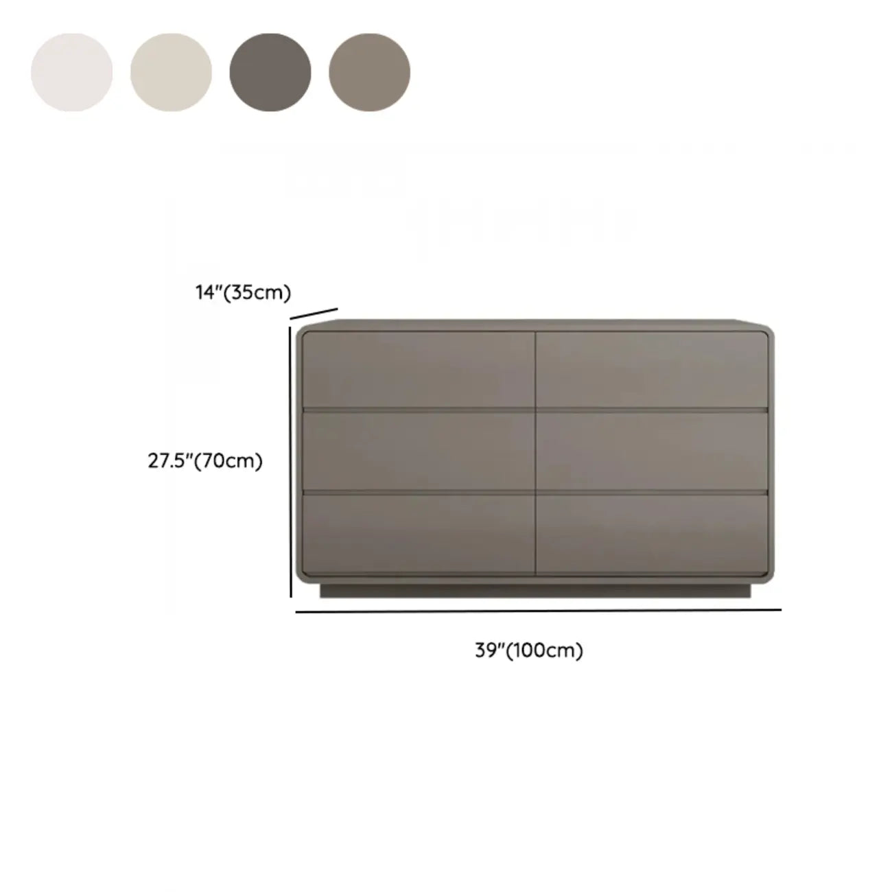 Commode double élégante en pin avec grand espace de rangement pour chambre à coucher