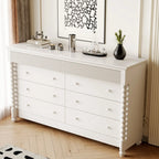 Élégante commode double en bois à 5 tiroirs pour chambre à coucher