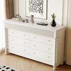 Élégante commode double en bois à 5 tiroirs pour chambre à coucher