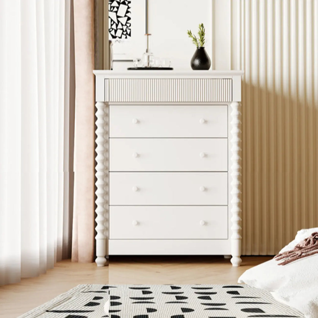 Élégante commode double en bois à 5 tiroirs pour chambre à coucher