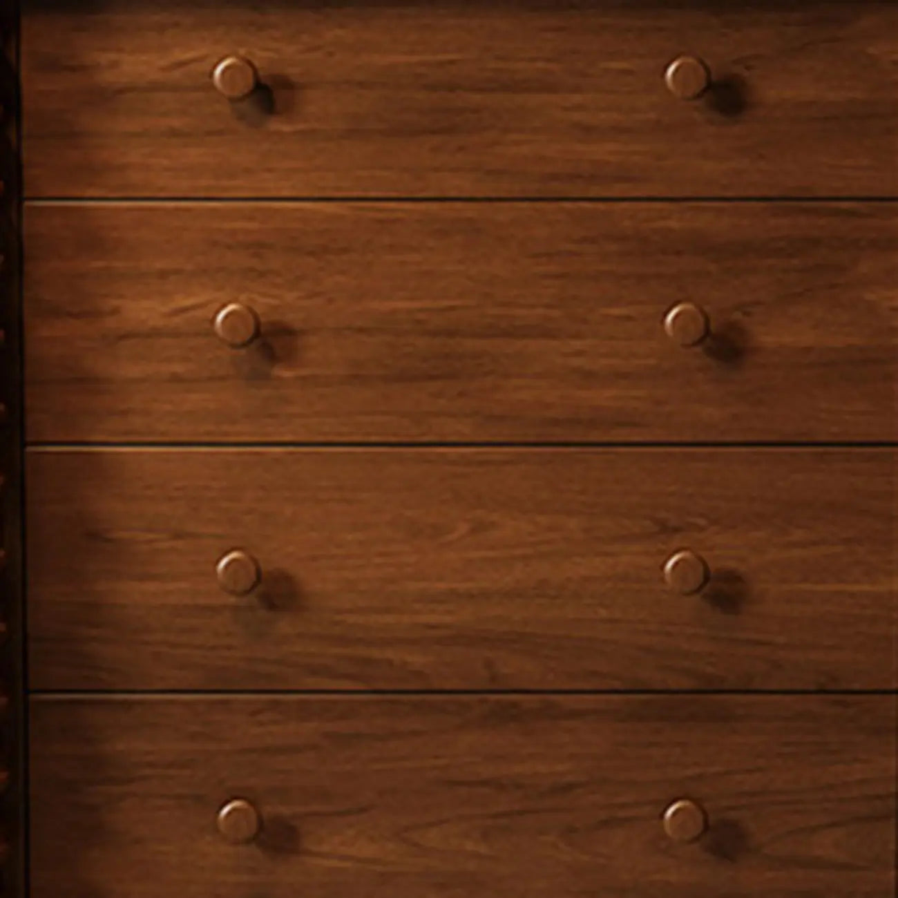 Élégante commode double en bois à 5 tiroirs pour chambre à coucher
