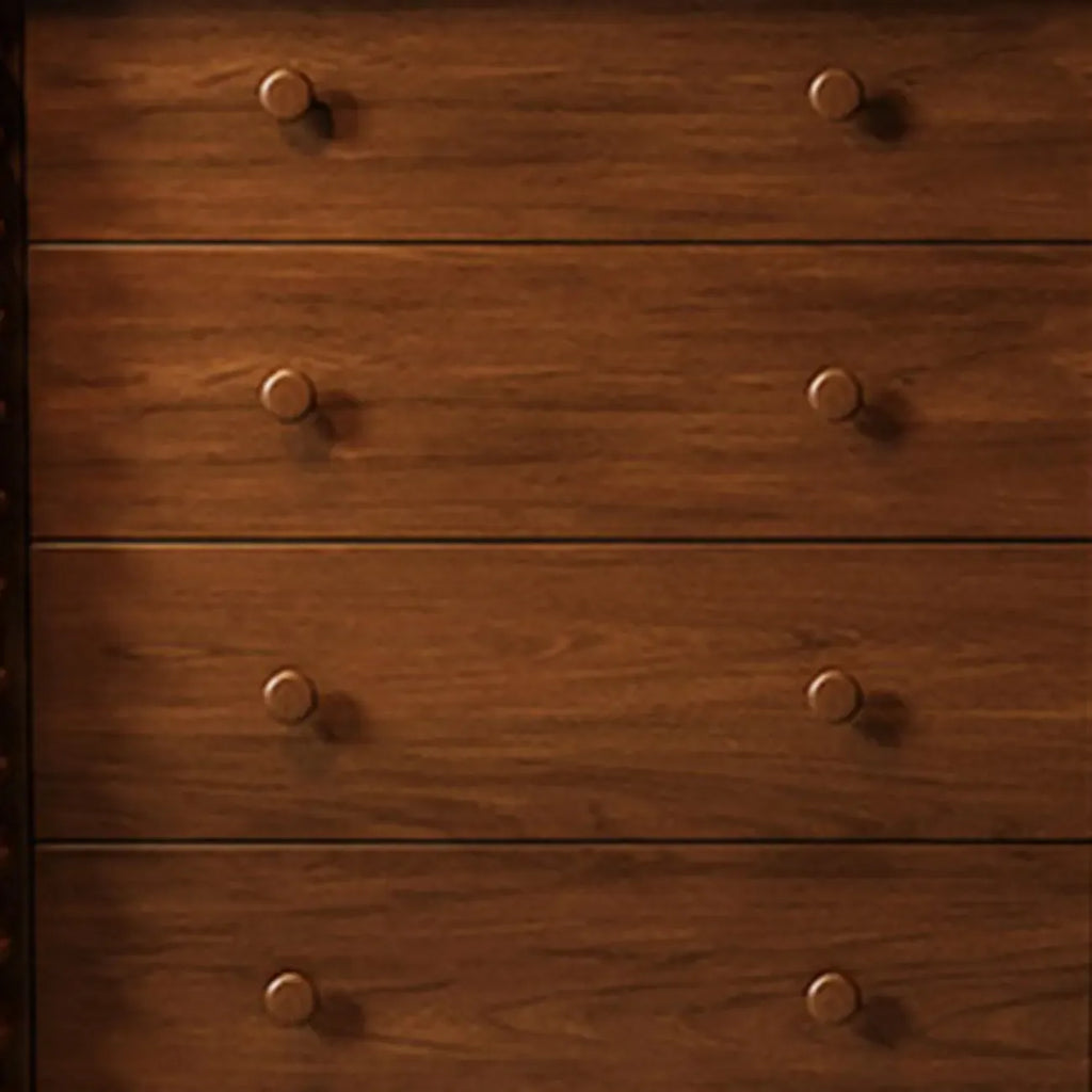 Élégante commode double en bois à 5 tiroirs pour chambre à coucher