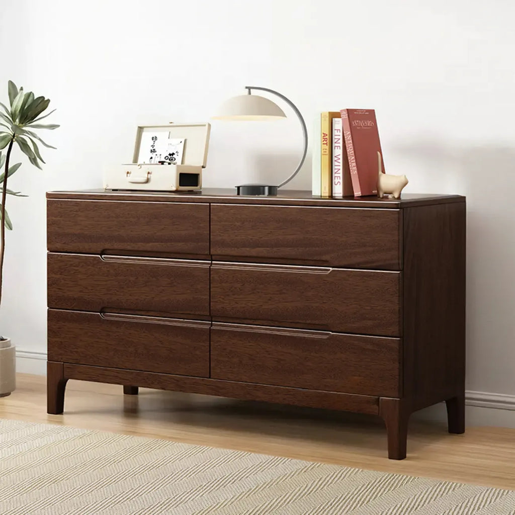 Commode contemporaine en bois laqué à 5 tiroirs