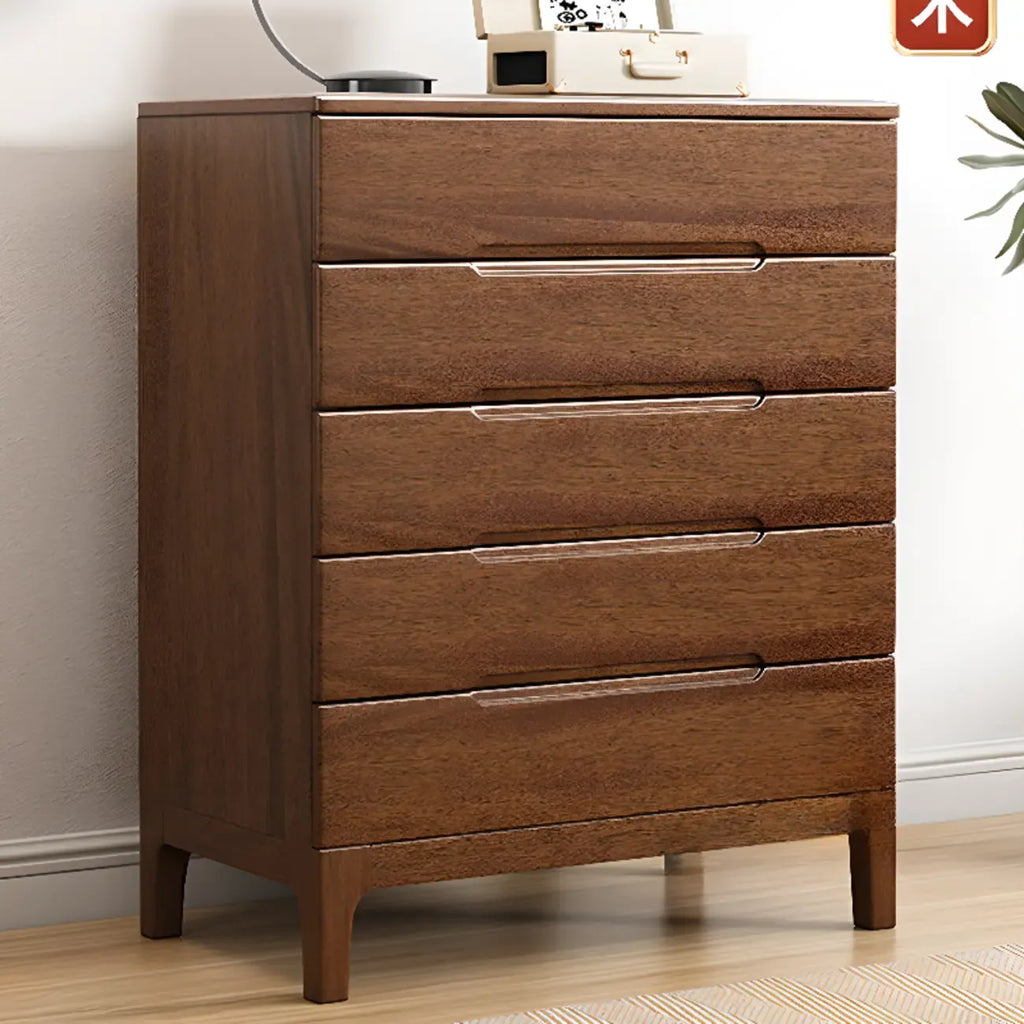 Commode contemporaine en bois laqué à 5 tiroirs